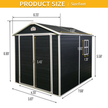 Load image into Gallery viewer, Resin Outdoor Storage Shed Kit Perfect To Store Patio Furniture - Black