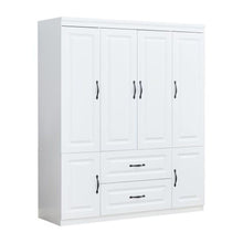 Load image into Gallery viewer, 72" Six Door Two Drawer Combo Dresser - White