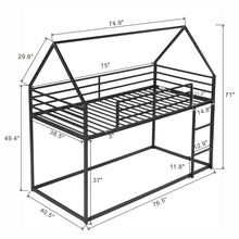 Load image into Gallery viewer, House Bunk Bed With Built In Ladder