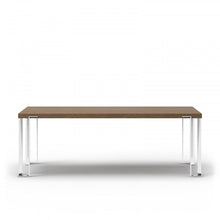 Load image into Gallery viewer, Wood Stainless Steel Dining Table - Brown / Silver