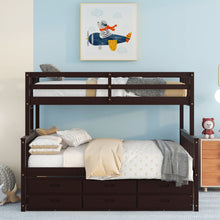 Load image into Gallery viewer, Bunk Bed With Twin Size Trundle And Drawers