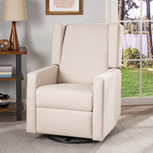 Load image into Gallery viewer, Landau Contemporary Fabric Upholstered Swivel Recliner