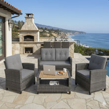 Load image into Gallery viewer, Modern All-Weather Patio Set With Cushions And Table