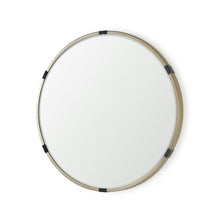Load image into Gallery viewer, 29" Metal Round Framed Accent Mirror - Gold / Black