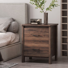 Load image into Gallery viewer, Titeca - Contemporary Wood 2 Drawer Nightstand