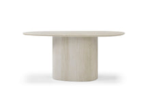 Load image into Gallery viewer, Genuine Marble And Stone Oval Pedestal Console Table - Beige