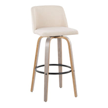 Load image into Gallery viewer, Toriano - Contemporary Fixed Height Barstool With Swivel With Round Footrest Comfort And Style (Set of 2)