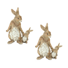 Load image into Gallery viewer, Poly Rabbit Figurine (Set of 2) (518101) - Brown / White