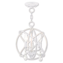 Load image into Gallery viewer, 14" Three-Light Dimmable Chandelier With Shades - White