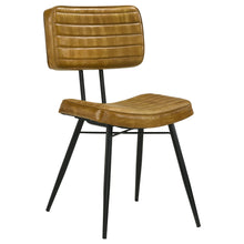 Load image into Gallery viewer, Tufted Side Chairs Upholstery And Tapered Legs (Set of 2) - Camel