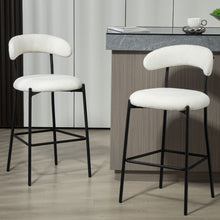 Load image into Gallery viewer, Counter Height Bar Stools With Powder Coating Base And Footrest