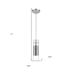 Load image into Gallery viewer, Glass And Mesh Shade Hanging Light - Silver