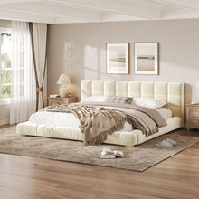 Load image into Gallery viewer, Upholstered Platform Bed Frame With Tufted Headboard