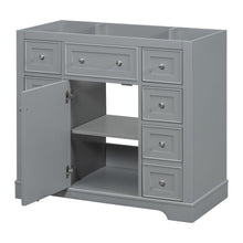 Load image into Gallery viewer, Modern Bathroom Vanity Base Only With 1 Cabinet And 6 Drawers
