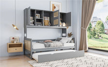 Load image into Gallery viewer, Daybed And All In One Cabinet And Shelf