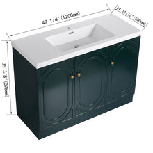 Load image into Gallery viewer, Contemporary Freestanding Bathroom Vanity With Resin Sink & Soft-Close Cabinet Doors