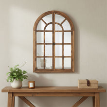 Load image into Gallery viewer, 36" Arch Framed Accent Mirror - Brown