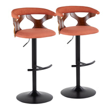Load image into Gallery viewer, Gardenia - Contemporary Adjustable Barstool With Swivel With Rounded T Footrest (Set of 2)