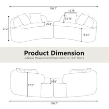 Load image into Gallery viewer, Curved 4 Seater Full Compression Sponge Sofa