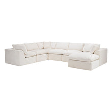 Load image into Gallery viewer, Chenille Modular Sofa Chaise With Ottoman Toss Pillows (725206) - Beige
