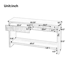 Load image into Gallery viewer, Fluted Console Table With Semi Circular Drawers - Natural