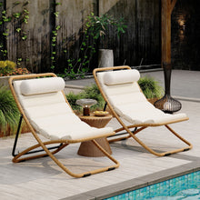 Load image into Gallery viewer, Outdoor Folding Chair With Adjustable Backrest (Set of 2)