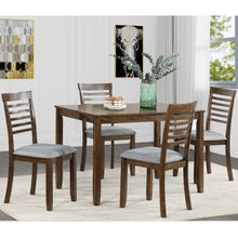 Load image into Gallery viewer, 5 Pieces Modern Dining Set, Rectangular Wooden Dining Table With 4 Upholstered Chairs