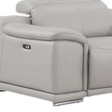 Load image into Gallery viewer, Leather Modular L-Shaped Seven Piece Corner Sectional With Console - Ash / Gray