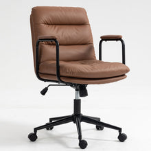 Load image into Gallery viewer, Office Chair, Mid Back Home Office Desk Task Chair With Wheels And Arms Ergonomic Computer Rolling Swivel Chair With Padded Armrest