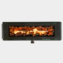 Load image into Gallery viewer, Tabletop, Propane Gas Fire Pit With Quick Connect Joint, Glass Wind Guard And Lava Rock, Outdoor, Portable - Black