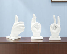 Load image into Gallery viewer, Hand Tabletop Sculpture (Set of 3) - White