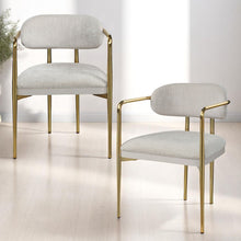 Load image into Gallery viewer, Zayn - Arm Chair (Set of 2) - Beige / Gold