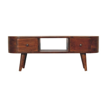 Load image into Gallery viewer, Solid Wood Enclosed Open Storage TV Stand - Brown