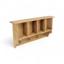 Load image into Gallery viewer, 30" Wood Four Hook Wall Mount Coat Rack - Natural
