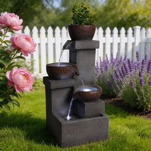 Load image into Gallery viewer, LED Waterfall Fountain Outdoor For Garden - Gray