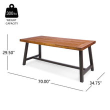 Load image into Gallery viewer, Outdoor Sandblast Finish Acacia Wood Dining Table