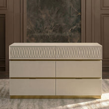 Load image into Gallery viewer, Stanley - 6 Drawer Dresser With Crocodile Texture (Mirror Not Included) - Gray