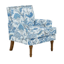 Load image into Gallery viewer, Floral Accent Armchair With Nailhead Trim