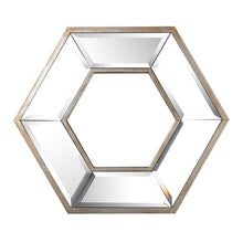 Load image into Gallery viewer, 12" Hexagon Wall Mounted Accent Mirror - Silver