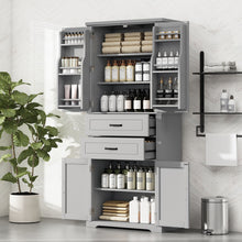 Load image into Gallery viewer, Multi Functional Storage Cabinet With Adjustable Shelves, 2 Drawers, Door Shelves