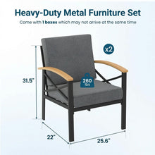 Load image into Gallery viewer, Outdoor Patio Armchair, All Weather (Set of 2)