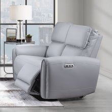 Load image into Gallery viewer, Jeromie - Power Motion Loveseat With USB Port - Gray Synthetic Leather