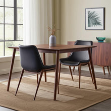 Load image into Gallery viewer, Upholstered Faux Leather Dining Side Chairs (Set of 2) - Black