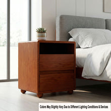 Load image into Gallery viewer, Nightstand With 2 Drawers And Shelves