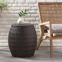 Load image into Gallery viewer, Outdoor Wicker Patio Side Table