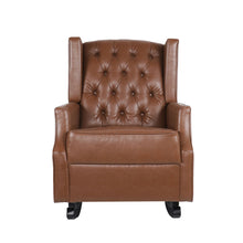 Load image into Gallery viewer, Moss - Upholstered Rocking Recliner With Diamond Tufting And Wingback - Light Brown