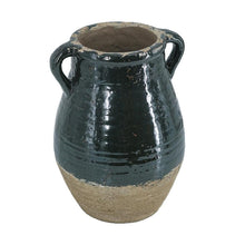 Load image into Gallery viewer, Block Round Jug Vase - Forest Green / Sand