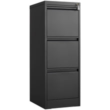 Load image into Gallery viewer, Durable Metal 3 Drawer File Cabinet With Lock For Office Storage