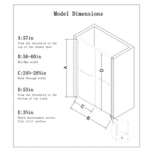 Load image into Gallery viewer, Aluminum Frame Double Double Soft Close Shower Door, Tempered Glass And Dual Stainless Steel Handles