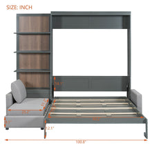 Load image into Gallery viewer, Murphy Bed With Sofa And Shelves